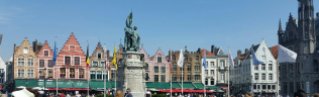 On the main square, Bruges, Belgium