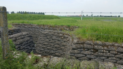 Trenches near Ieper used by Belgian troops in defence of Salient