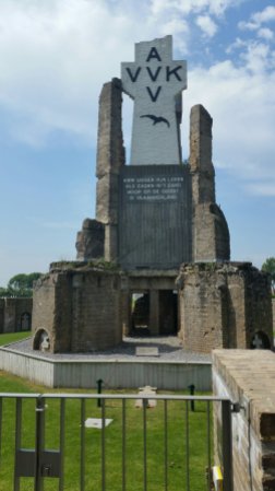 Monument to Flemish soldiers in Belgian army in defending the Salient in 1914